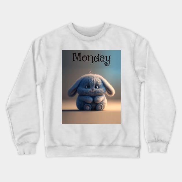 Mondays Bunny - Not Everyone Likes Mondays Crewneck Sweatshirt by TheArtfulAI